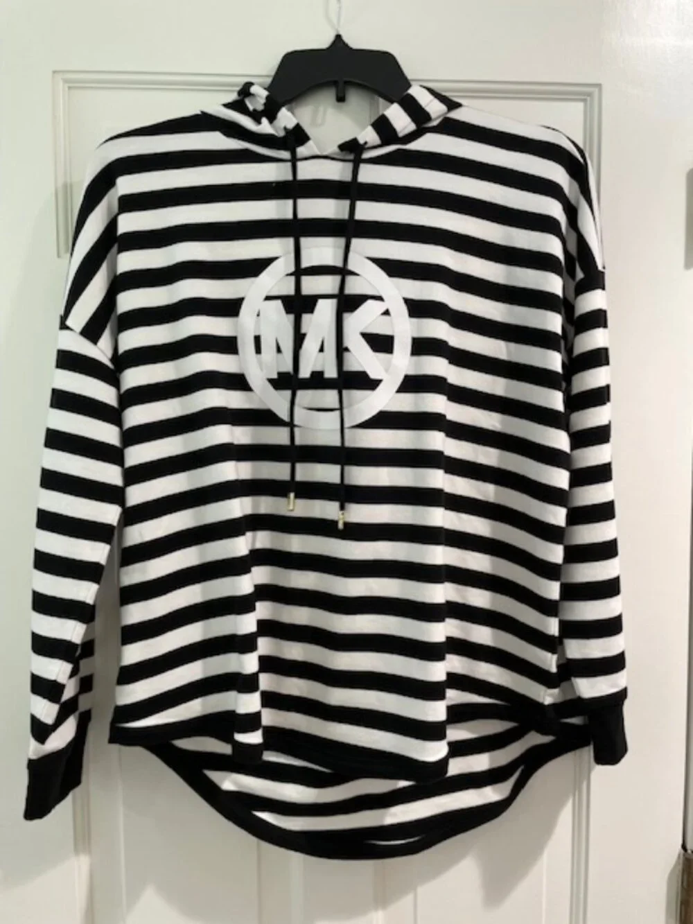 Striped Michael Kors Logo Hoodie